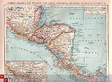 landkaartje Midden Amerika uit 1910