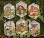 borduurpatroon christmas village ornaments (KO) - 1 - Thumbnail