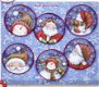 borduurpatroon santa & snowmen ornaments - 1 - Thumbnail