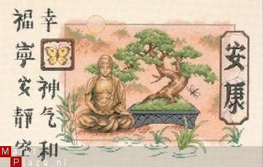 borduurpatroon dim bonsai buddha (P) - 1
