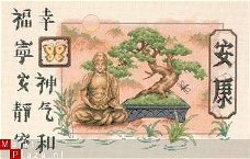 borduurpatroon dim bonsai buddha  (P)